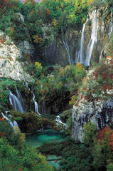Fototapeta premium Autumn on Plitvice Lakes, Croatia