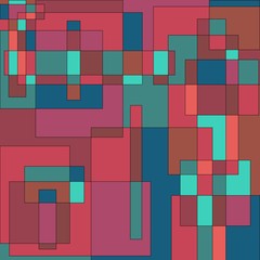 Colorful quadrangles background. Multicolor geometric backdrop. Abstract wallpaper. Use for App, Postcards, Packaging, Items, Websites and Material-illustration.