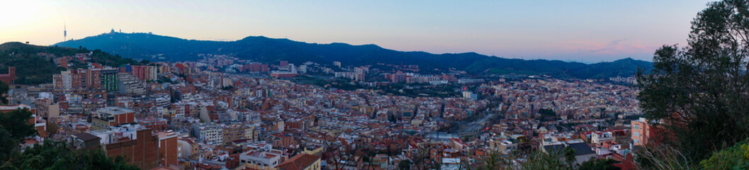 Fototapeta na wymiar Panorama City of Barcelona
