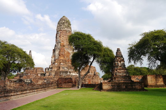 Ruine Pagode Wat Phra Ram in Ayutthaya Thailand