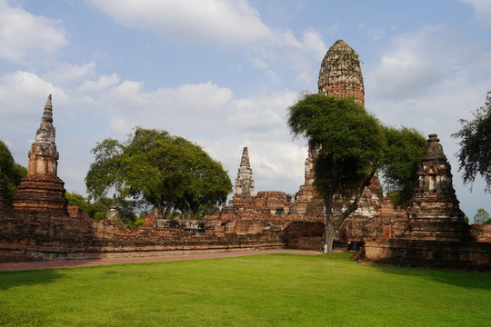 Ayutthaya in Thailand mit Ruinen