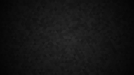 Black abstract background. Triangles. Vector illustration.
