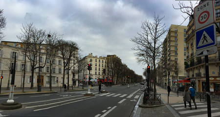 Fototapeta na wymiar Street and Buildings of Paris, France