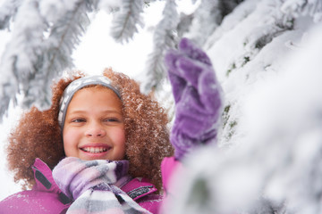 Children playing in the snow