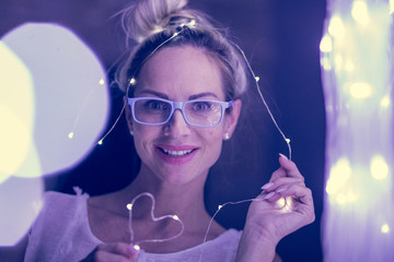 Frau mit Brille