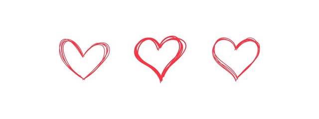 Heart doodle. Hand drawn love symbol.