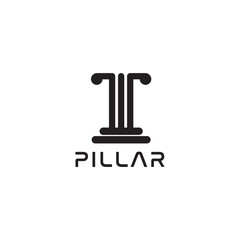 Pillar column logo design vector template