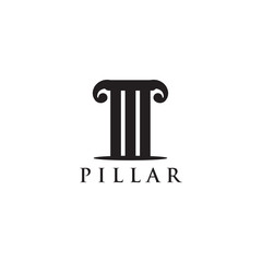 Pillar column logo design vector template