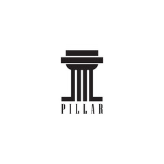 Pillar column logo design vector template