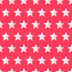 Seamless Pattern with hand drawn Stars