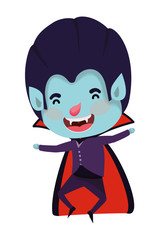 cute little boy with dracula costume