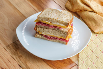 Cheese Salami Mayonnaise Sandwich
