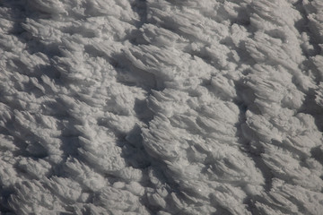 Structure of frost snow on the mountains