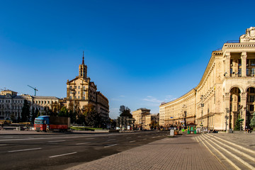 Fototapeta na wymiar main street in Kyiv