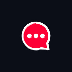Chat Speech Bubble icon. Symbol of comment or message with trendy flat line style icon for web site design, logo, app, UI. Vector illustration