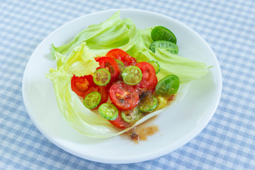 マイクロキュウリとトマトのサラダ