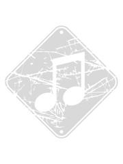 musiknote kratzer risse used warnung hinweisschild schild hinweis zone zeichen party musik feiern band konzert club disko techno rock symbol trance dance tanzen ausgehen