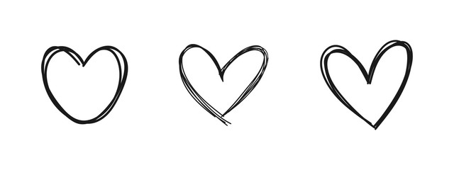 Heart doodle. Hand drawn love symbol.