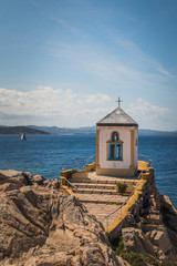 Fototapeta na wymiar Chapel at the Cala Francese, Landscape of La Maddalena Island, Sardinia, Italy