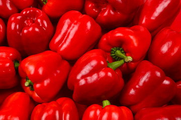 Fresh red bell pepper background.