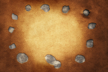 Putzschicht mit Löcher an der Wand