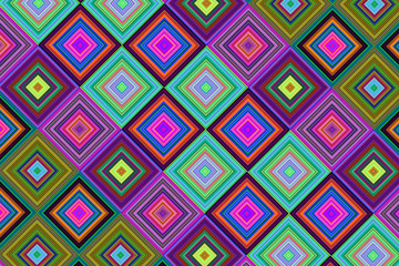 Multi-colored diamond pattern background.