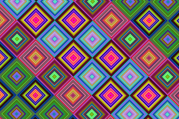 Multi-colored diamond pattern background.