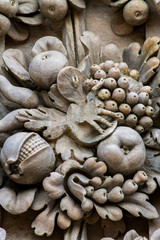 Detail from facade of the Milan Duomo in Italy