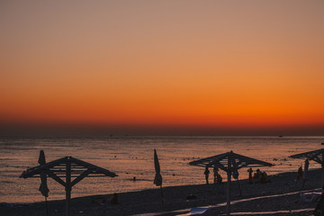 sunset on the beach