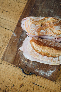 Prosciutto panini sandwich