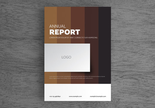 Report Cover Layout with Shades of Brown