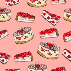 Seamless pattern cakes