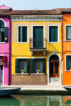 Colorful houses in Burano, Venice