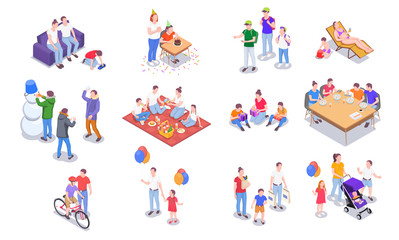 Isometric Family Holidays Collection