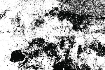 Aged wall texture. Grainy messy overlay of empty, aging, scratched wall. Grunge rough dirty background. Vector Illustration. Black isolated on white background. EPS10.