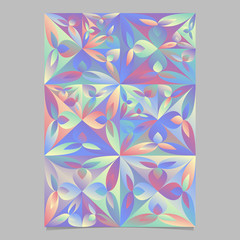 Geometrical floral mosaic page - gradient colorful vector brochure template graphic