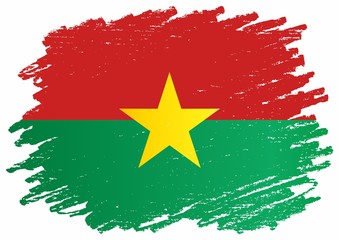 Flag of Burkina Faso, Burkina Faso country in West Africa. Template for award design, an official document with the flag of Burkina Faso. Bright, colorful vector illustration for graphic and web desig