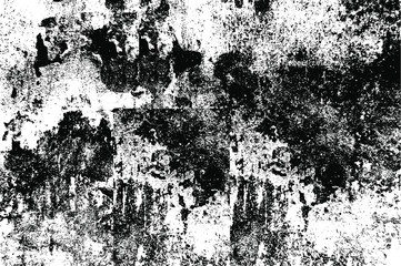 Aged wall texture. Grainy messy overlay of empty, aging, scratched wall. Grunge rough dirty background. Vector Illustration. Black isolated on white background. EPS10.