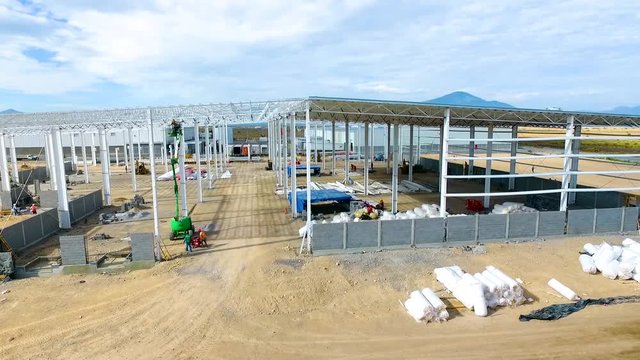 Construcci&oacute;n de nave industrial con drone