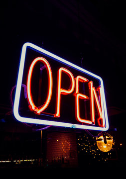Open Neon Sign