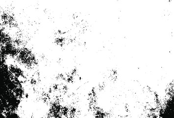 Aged wall texture. Grainy messy overlay of empty, aging, scratched wall. Grunge rough dirty background. Vector Illustration. Black isolated on white background. EPS10.