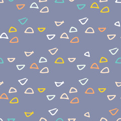 Abstract Shapes Pattern. Seamless, Modern, Geometric Backgrounds with Organic Shapes 