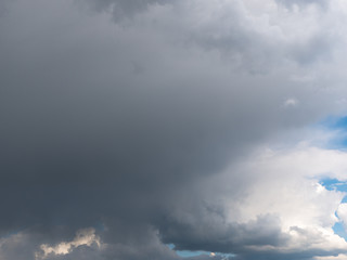 Beautiful various forms clouds in the high sky
