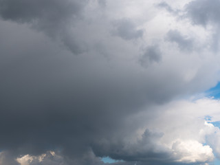 Beautiful various forms clouds in the high sky