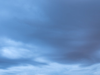 Beautiful various forms clouds in the high sky
