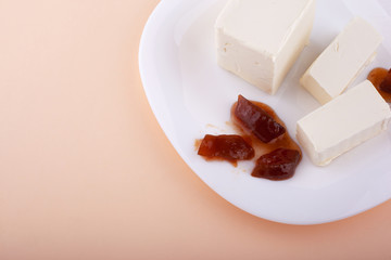 homemade ice cream with jam