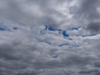 Beautiful various forms clouds in the high sky