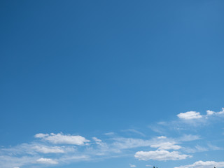 Beautiful various forms clouds in the high sky