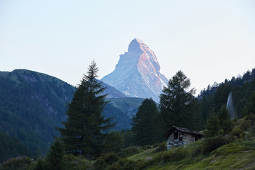 Blue Matterhorn Peak in Switzerland