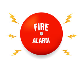Fire alarm system. Fire equipment. Vector illustration